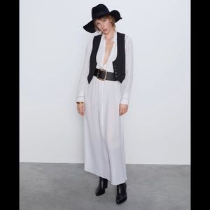 NWT ZARA LONG SLEEVE BUTTON UP LACE MAXI DRESS